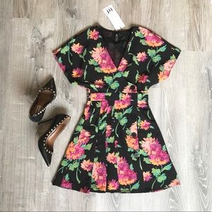 Kimono Zara | Trf Collection | Floral Back Dress